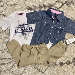 TODDLER 3 PIECE SET - SHIRT, TEE & PANTS